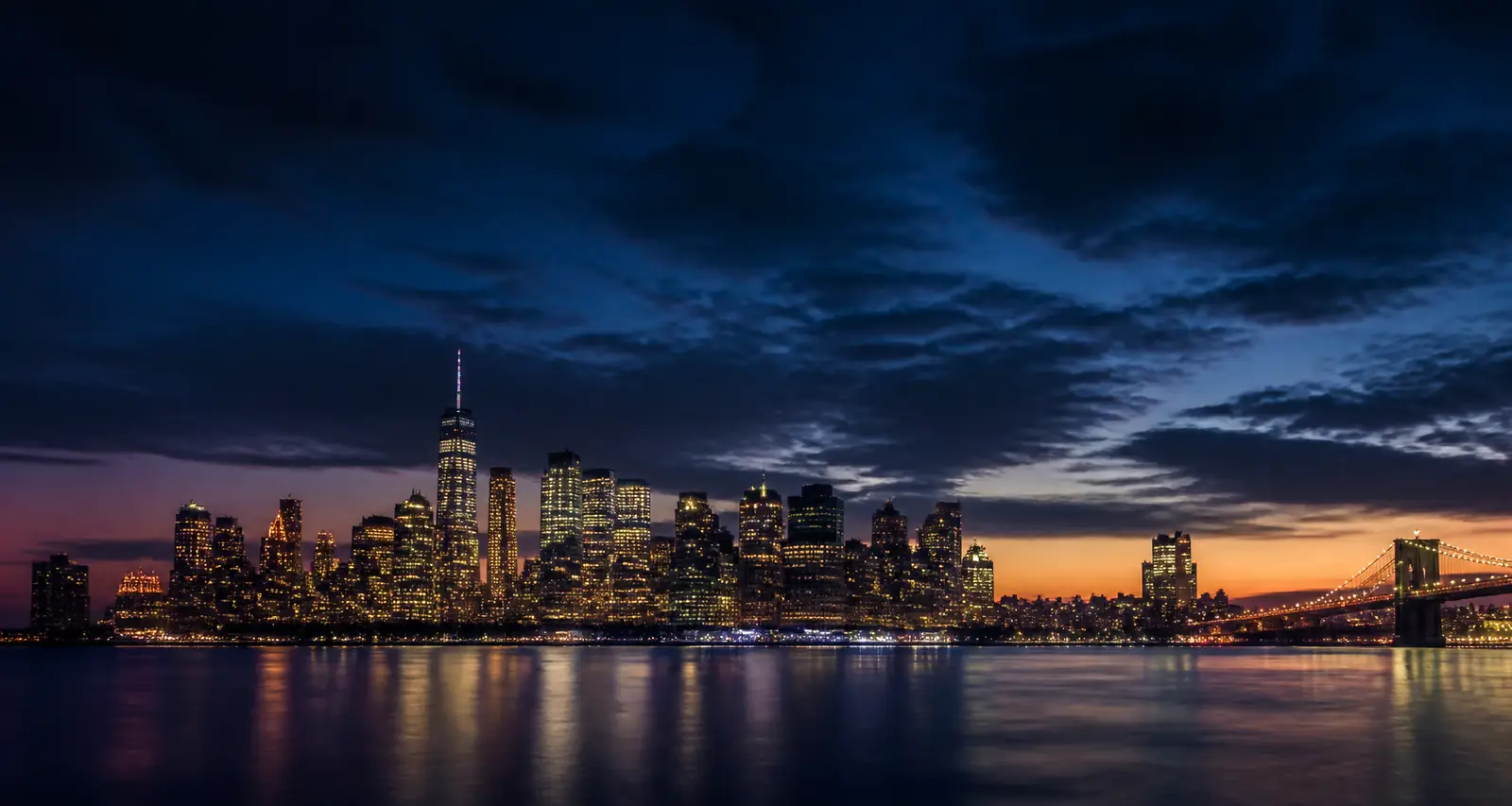 Long Island skyline behind Stockman & Poropat attorneys